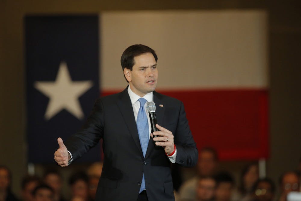 GOP presidential candidate Marco Rubio campaigns in Dallas at the Westin Dallas Park Central Hotel, on Wednesday, Jan. 6, 2016. (Rodger Mallison/Fort Worth Star-Telegram/TNS)