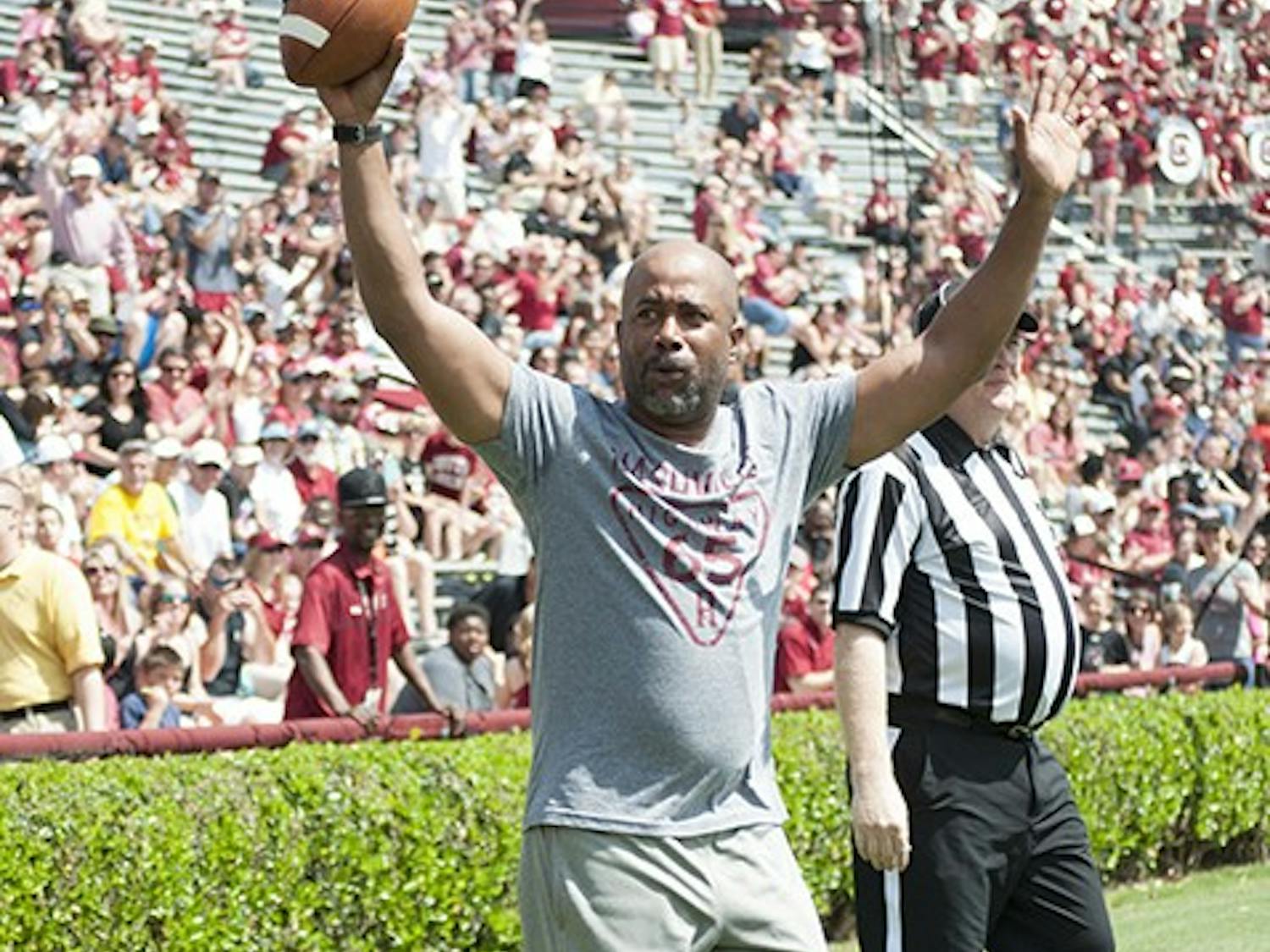 Darius Rucker at the Gamecock football team's spring game in 2015. Rucker will play at the Colonial Life Arena on April 24 in celebration of the Gamecocks women's basketball team earning their second national championship win in program history.