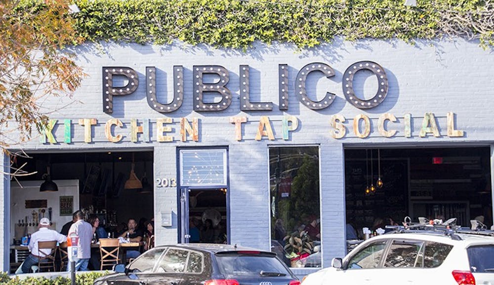 <p>Publico offers tacos and fifty-four taps with about forty-seven reserved for craft and local beer, one for mead, several for wine, and two for handcrafted cocktails.</p>