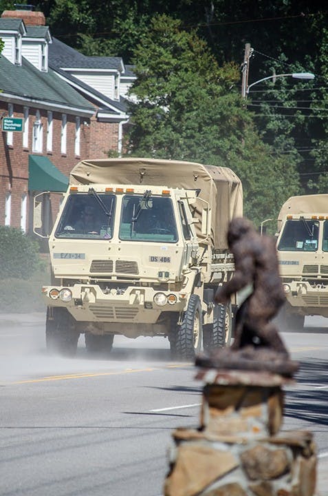 The National Guard enters the Forest Acres area on October 6.