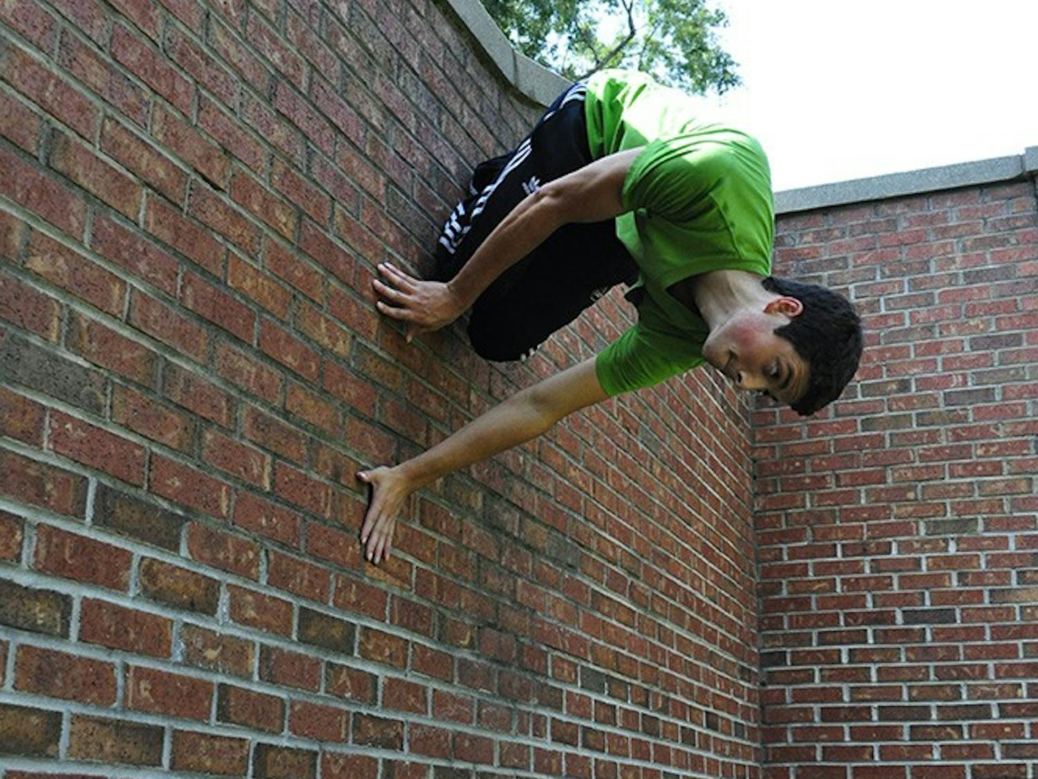 Holaus doing a wall spin