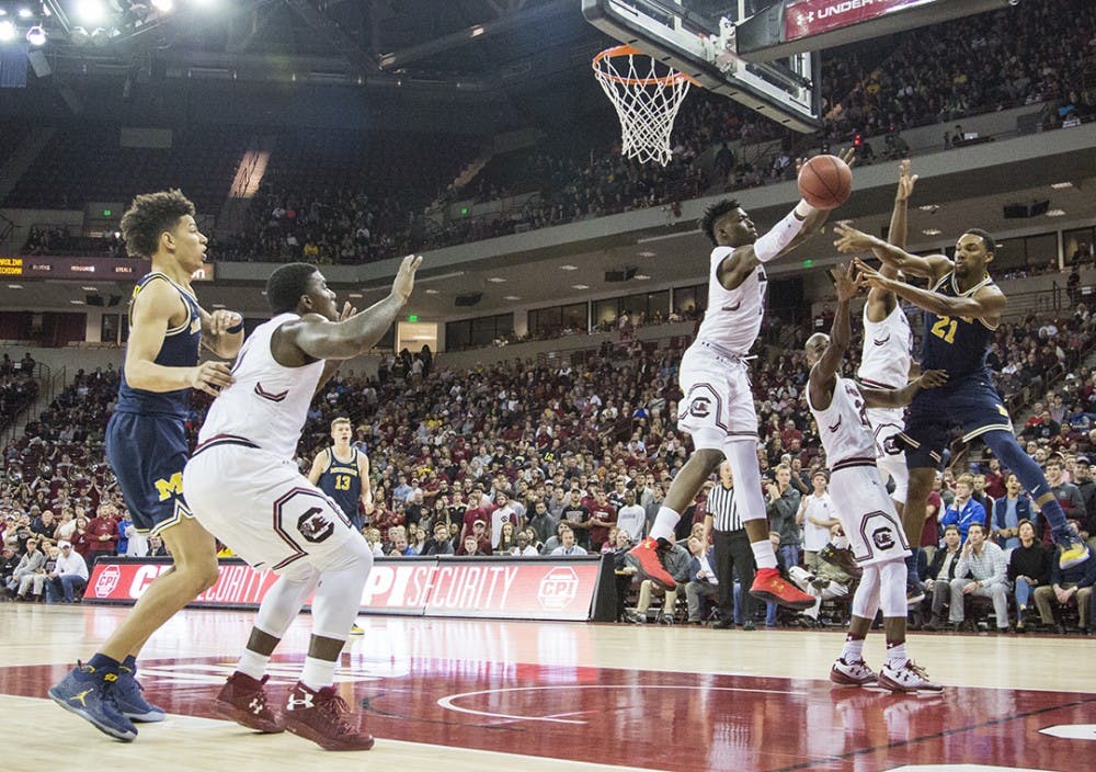 Men's basketball takes the win against Michigan, 61-46. 