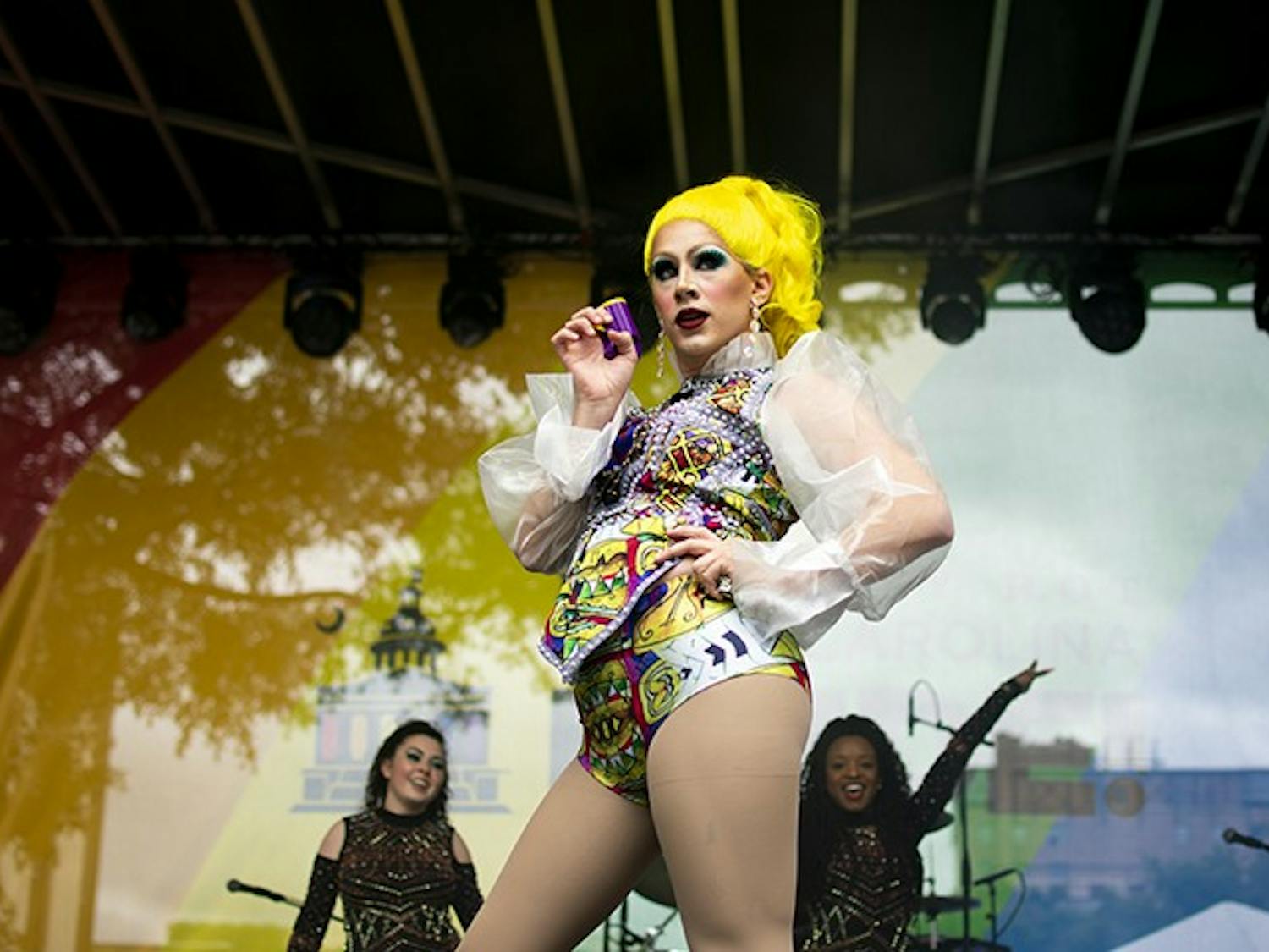 South Carolina Miss Outfest 2019 winner Fendi Moore performs a set onstage for Famously Hot South Carolina Pride Festival on Oct. 5th.