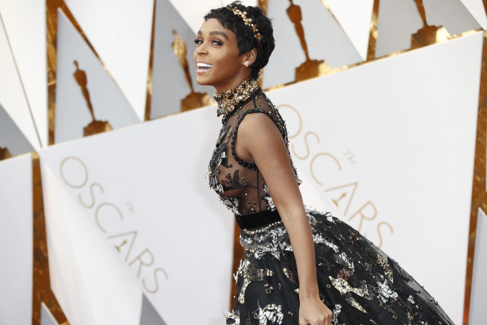 Janelle Monae arrives at the 89th Academy Awards on Sunday, Feb. 26, 2017, at the Dolby Theatre at Hollywood & Highland Center in Hollywood. (Jay L. Clendenin/Los Angeles Times/TNS)