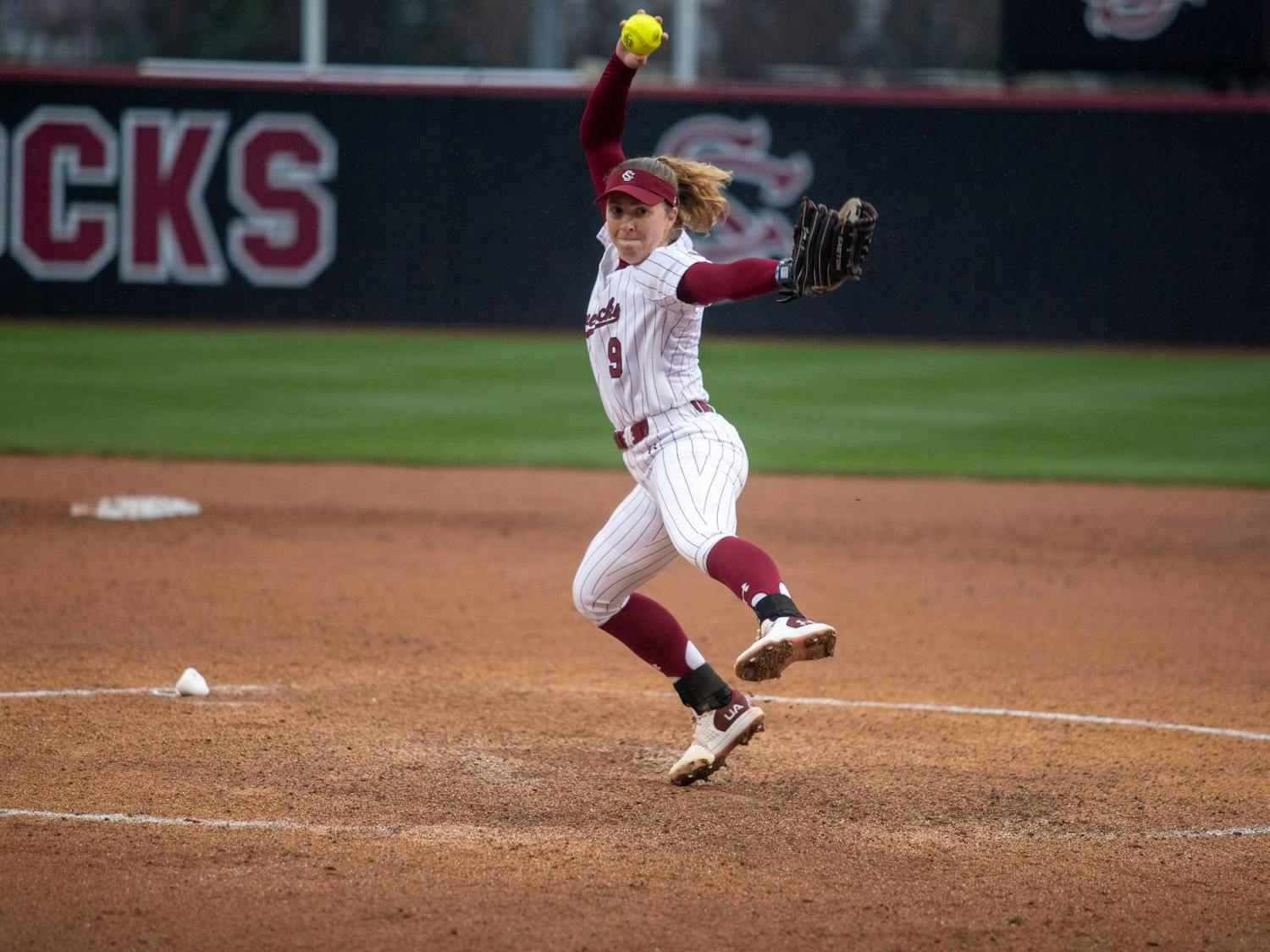 Sixth-year pitcher Sam Gress throws a pitch to a Miami Ohio batter on Feb. 15, 2025. Gress had three strikeouts in five innings pitched.