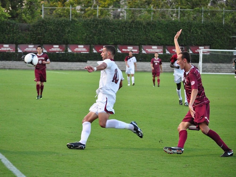 Junior striker Bradlee Baladez leads the Gamecocks in scoring with two goals on the season. He scored both in USC’s double overtime loss to No. 5 UNC-Charlotte.