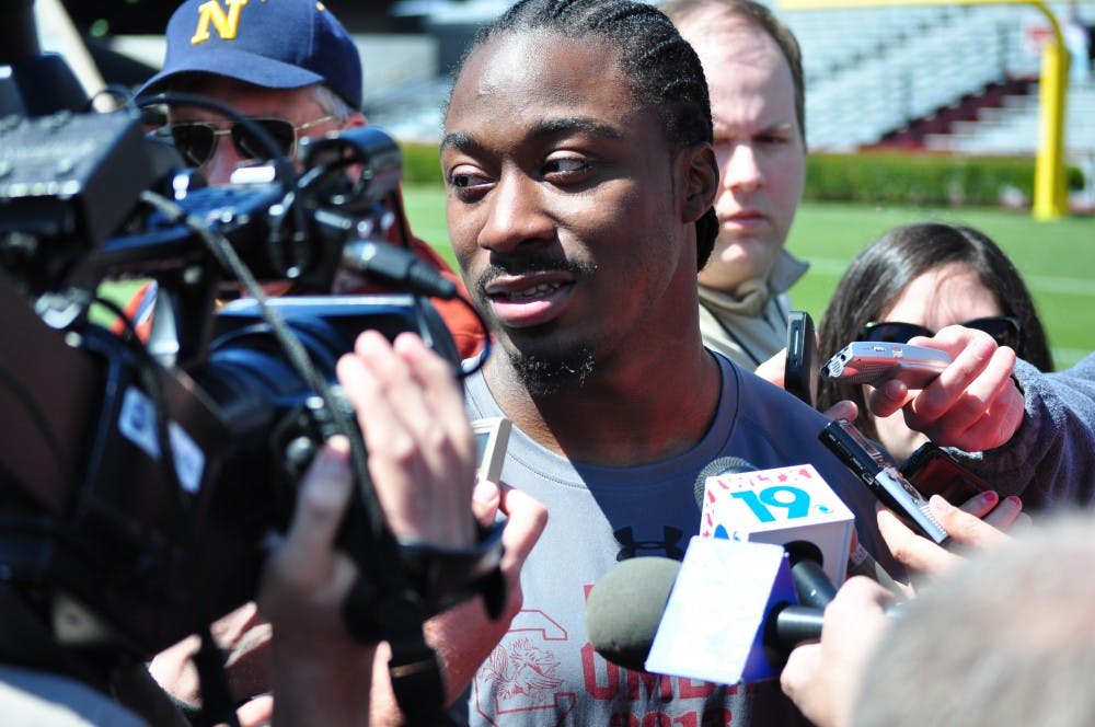 	Former USC star tailback Marcus Lattimore said he expects to be ready for the first half of the next NFL season