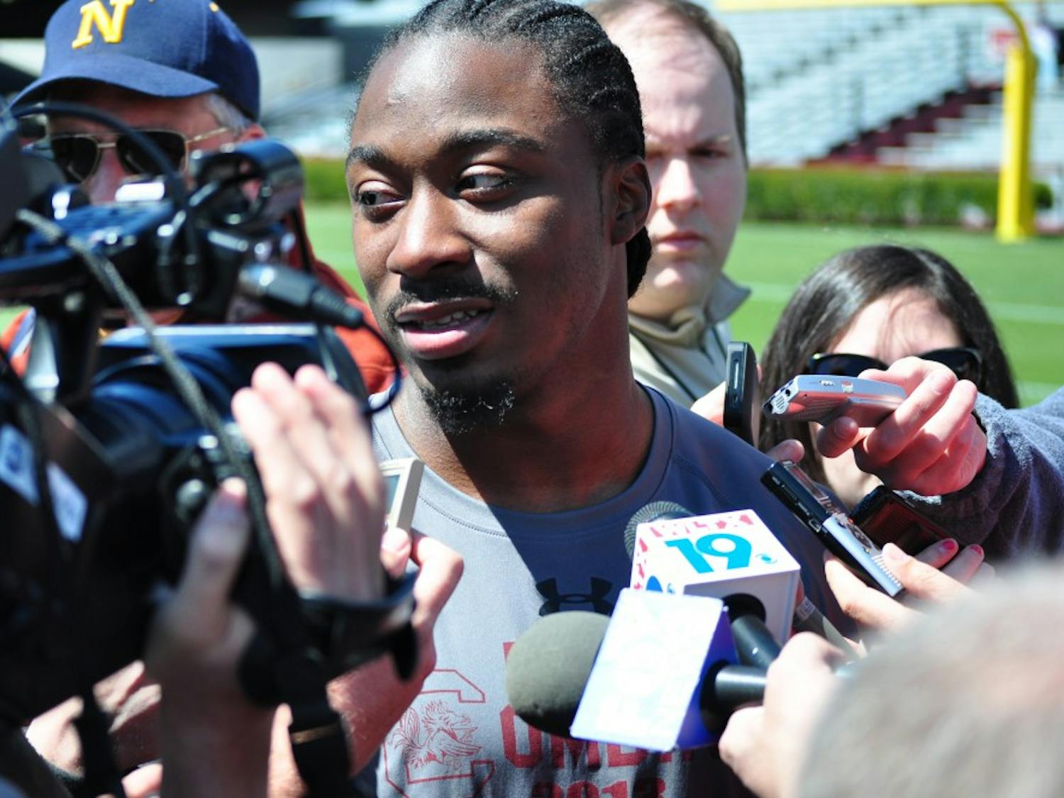 	Former USC star tailback Marcus Lattimore said he expects to be ready for the first half of the next NFL season