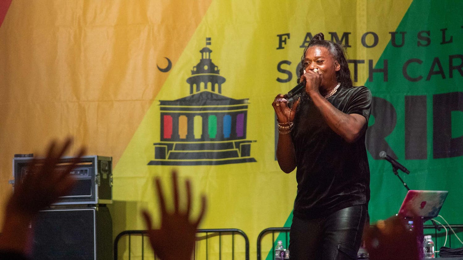Big Freedia performs on stage at the South Carolina Pride Festival on Oct. 19, 2024. Big Freedia was the main headliner for the South Carolina Pride week in Columbia.