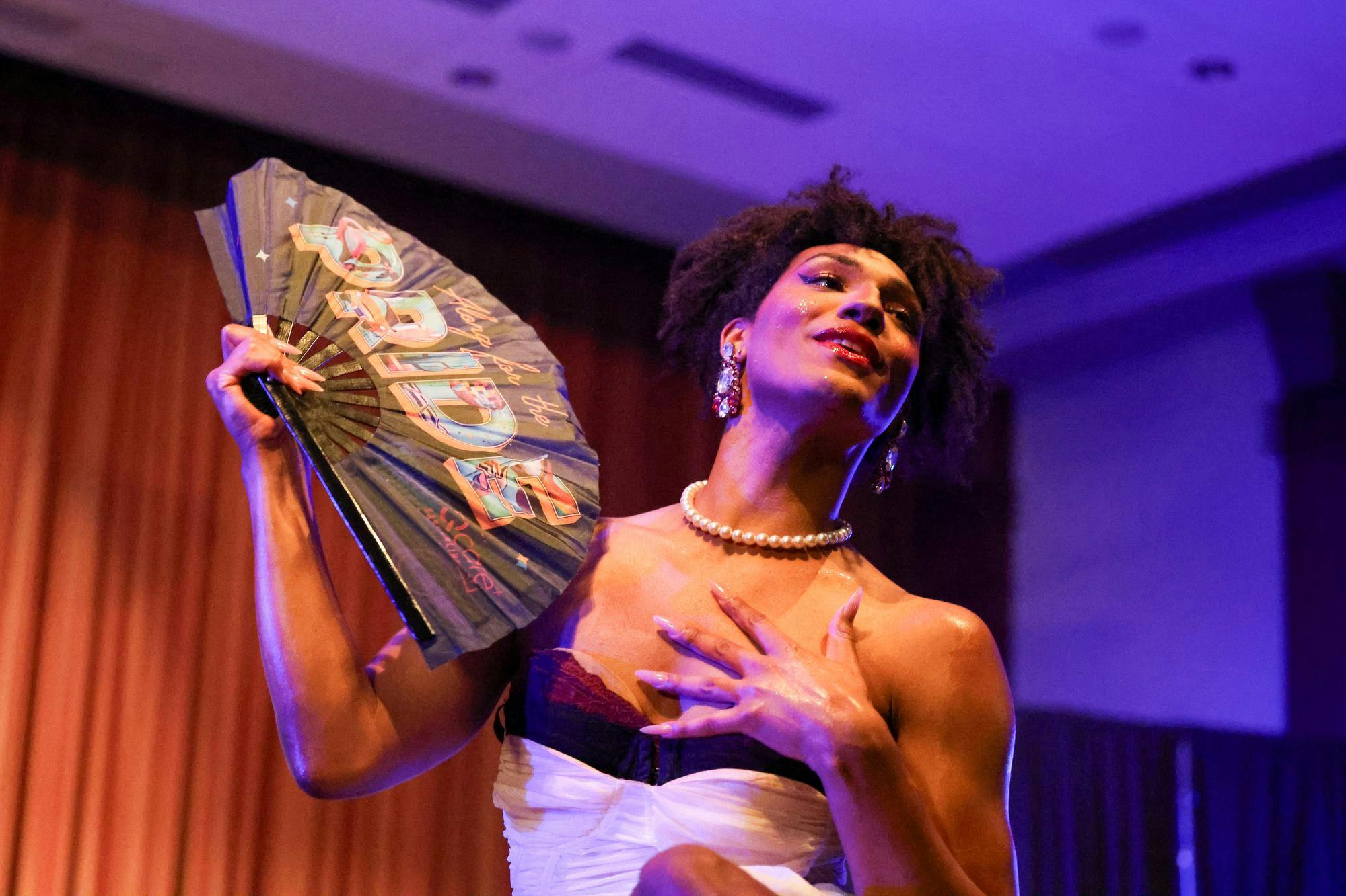 Drag queen Indigo Fields performs one last time as the Gaymecock Pageant winner at Birdcage on April 14, 2026, at the Russell House Ballroom. USC drag performers competing in this year’s Gaymecock Pageant were able to walk across the stage at Birdcage.