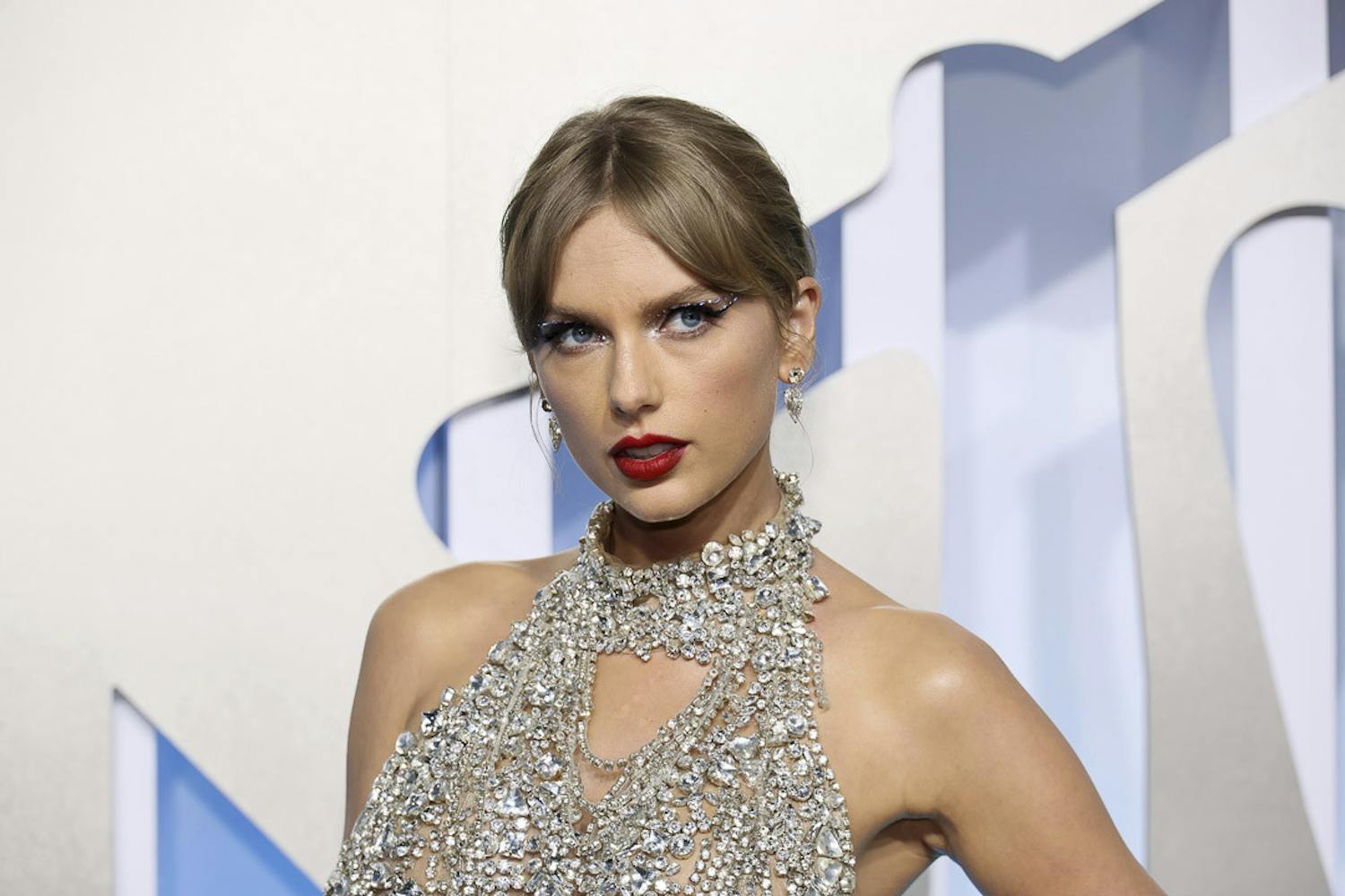Taylor Swift attends the 2022 MTV VMAs at Prudential Center in Newark, New Jersey, on Aug. 28, 2022. Taylor Swift is beginning her Eras Tour, performing three-hour setlists that feature songs from her four newest albums: "Lover," "folklore," "evermore" and her most recent album, "Midnights."