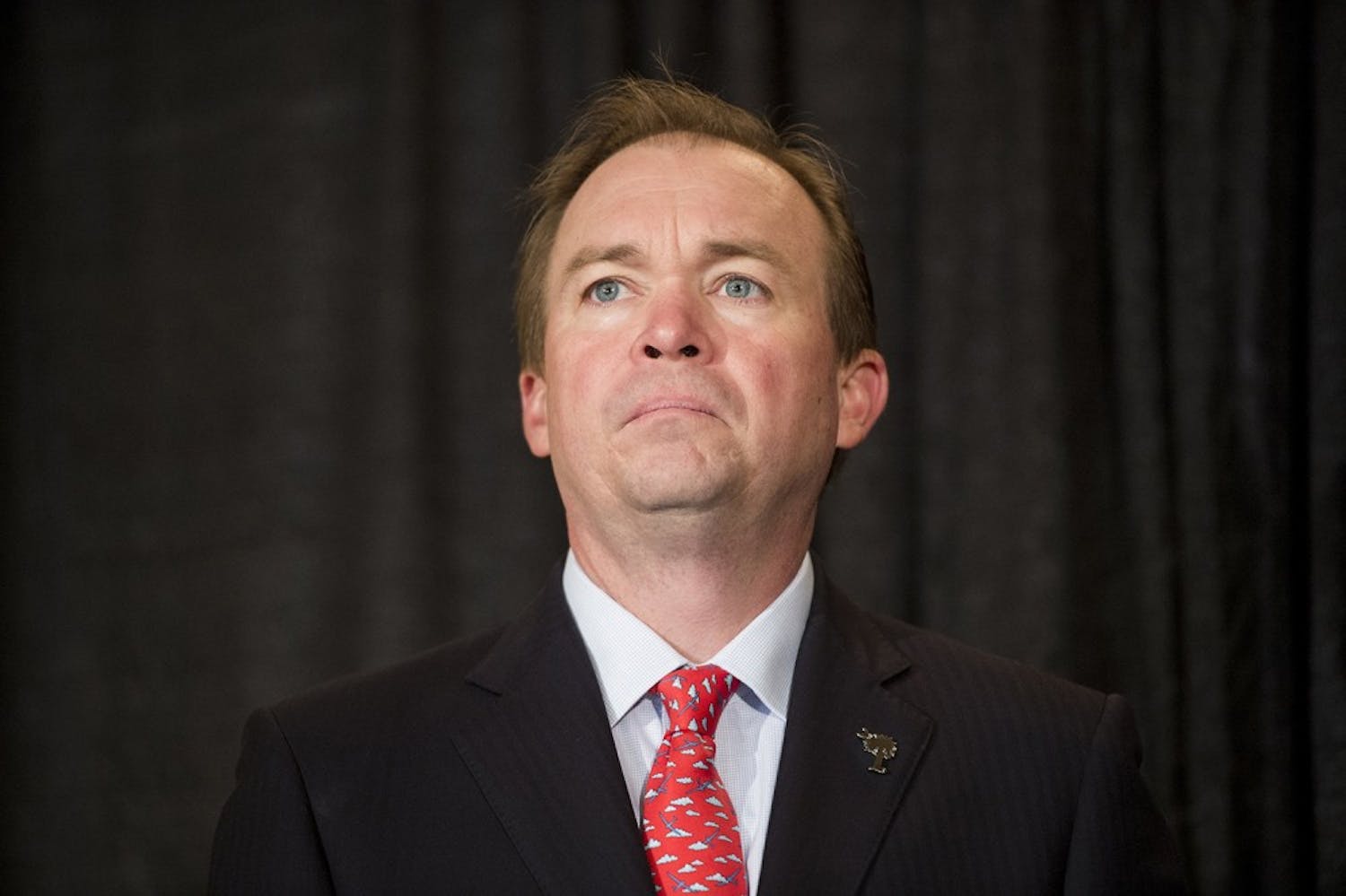 Rep. Mick Mulvaney, R-S.C., participates in the Citizens Against Government Waste press conference to release the 2016 Congressional Pig Book report on pork spending on Wednesday, April 13, 2016, at the Phoenix Park Hotel in Washington, D.C. (Bill Clark/Congressional Quarterly/Newscom/Zuma Press/TNS)