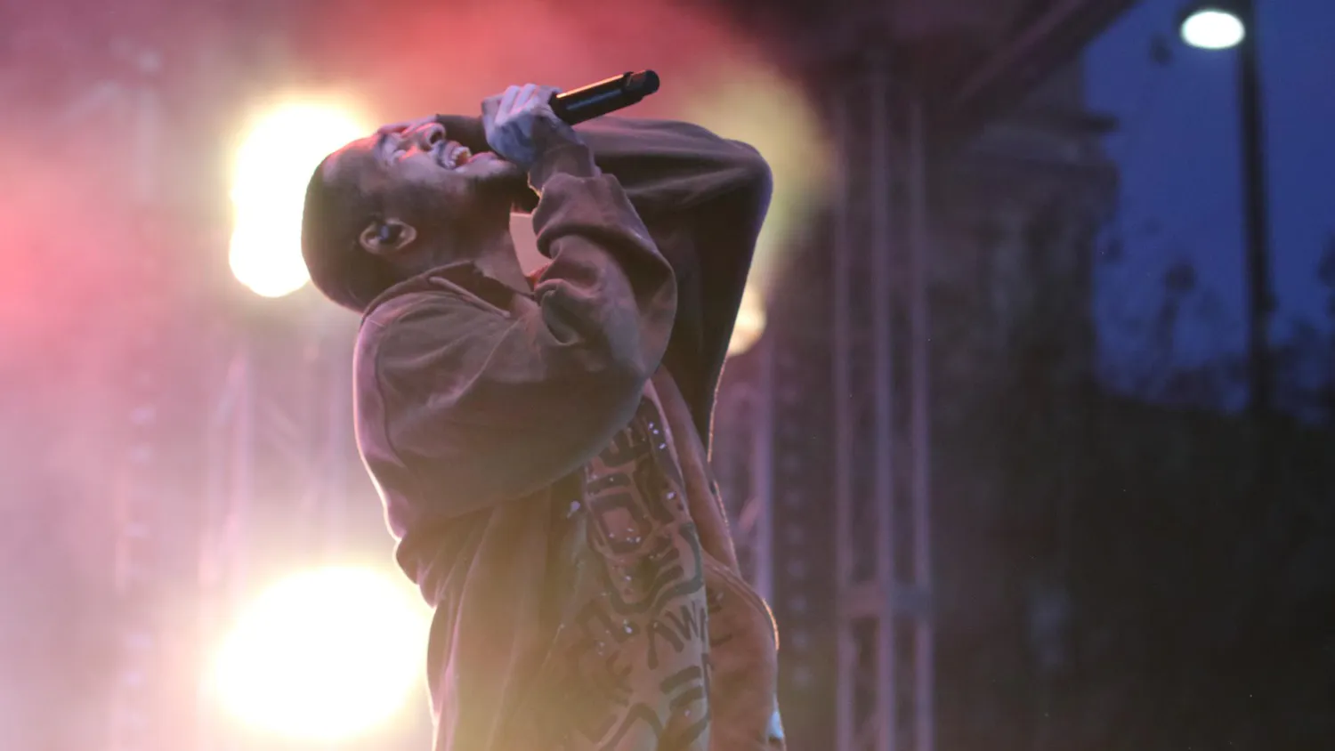 Michael “Mikey” Foster sings on stage during his performance at Cockstock at the University of South Carolina on March 24, 2026. Foster is one of two members of Social House, a duo featured in the Cockstock lineup.