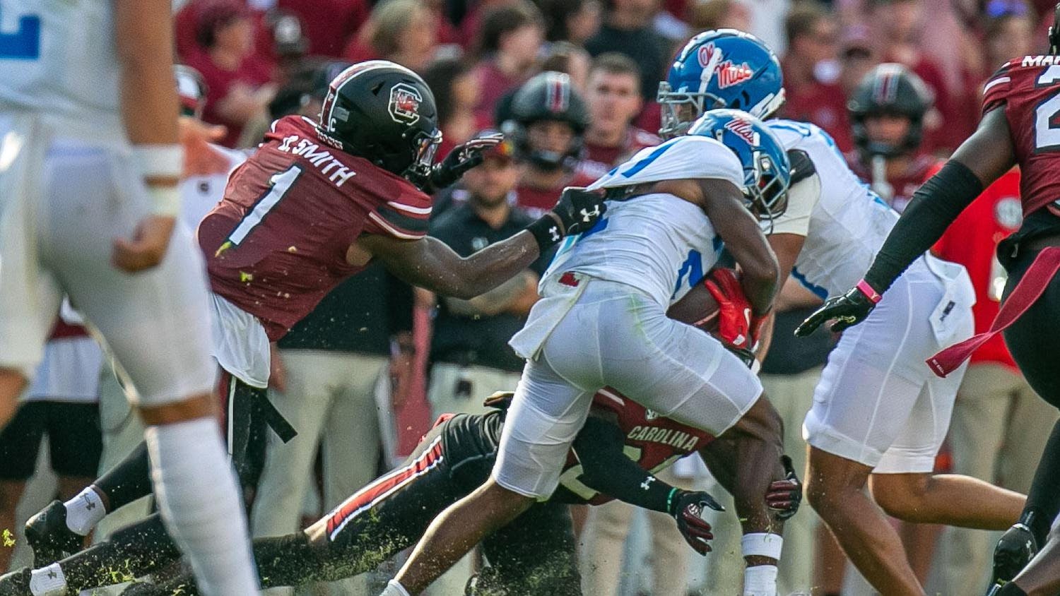 South Carolina fell to Ole Miss in front of a sold out home crowd at Williams-Brice Stadium on Oct. 5, 2024. The No. 12 ranked Rebels defeated the Gamecocks 27-3. Multiple penalties and injuries plagued the Gamecocks in week five of their season.