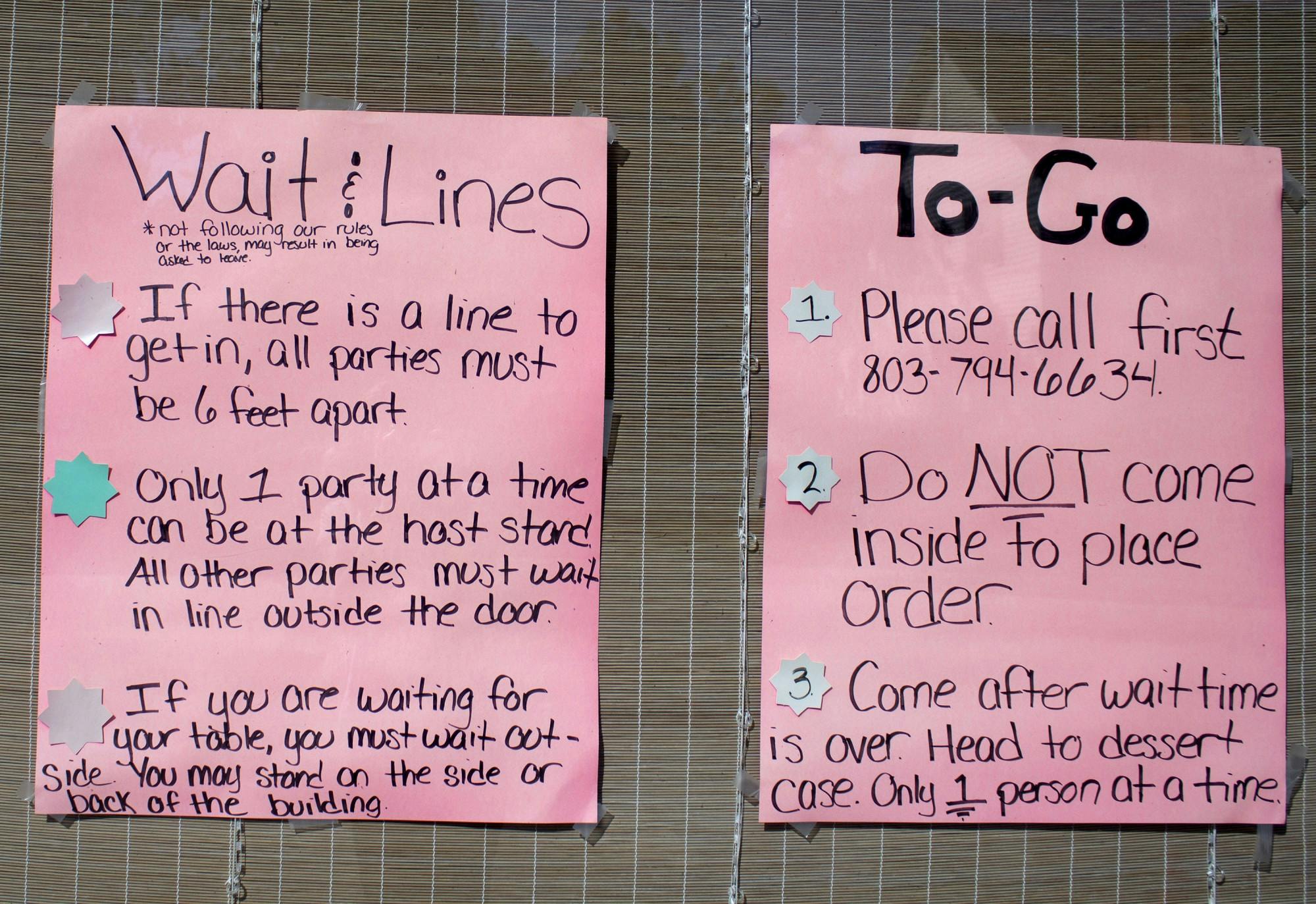 Café Strudel displays new changes to its restaurant due to the effects of COVID-19.
