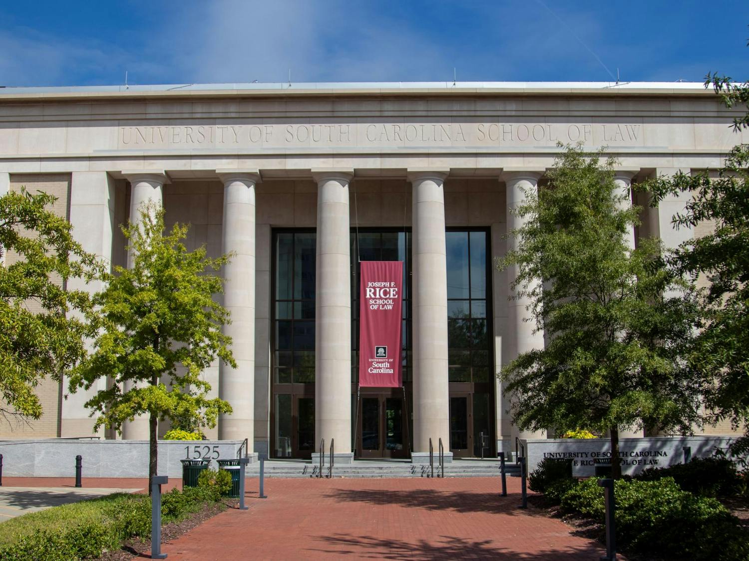 The front of the University of South Carolina Joseph F. Rice School of Law is pictured on Aug. 25, 2024. The USC law school welcomed former Cayce police chief Chris Cowan to its staff.