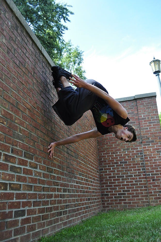 	Meador executing a wall spin
