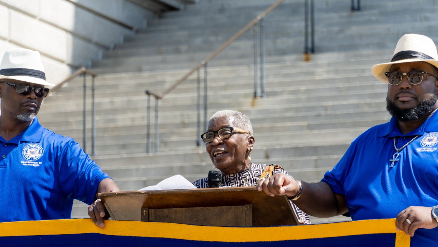 Speakers took to the stage during a rally held by South Carolina State Conference of the NAACP on April 23, 2022, to oppose the death penalty. The rally aimed save convicted citizens like Richard Moore from being inhumanely put to death in U.S prisons. 
