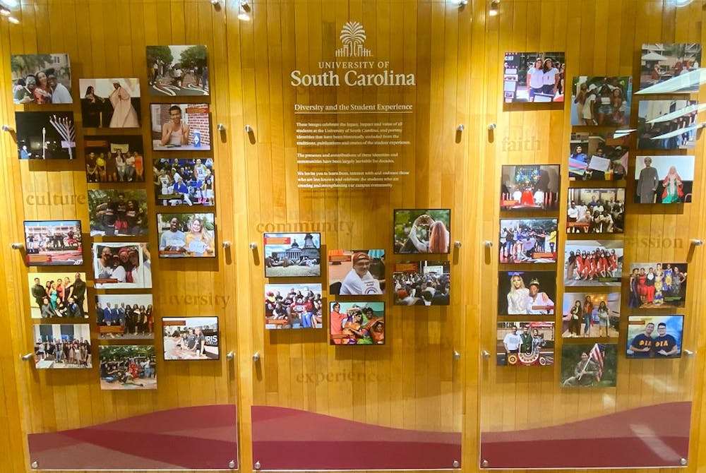 The Diversity and the Student Experience project, located on the second floor of Russell House, outside of the ballroom.