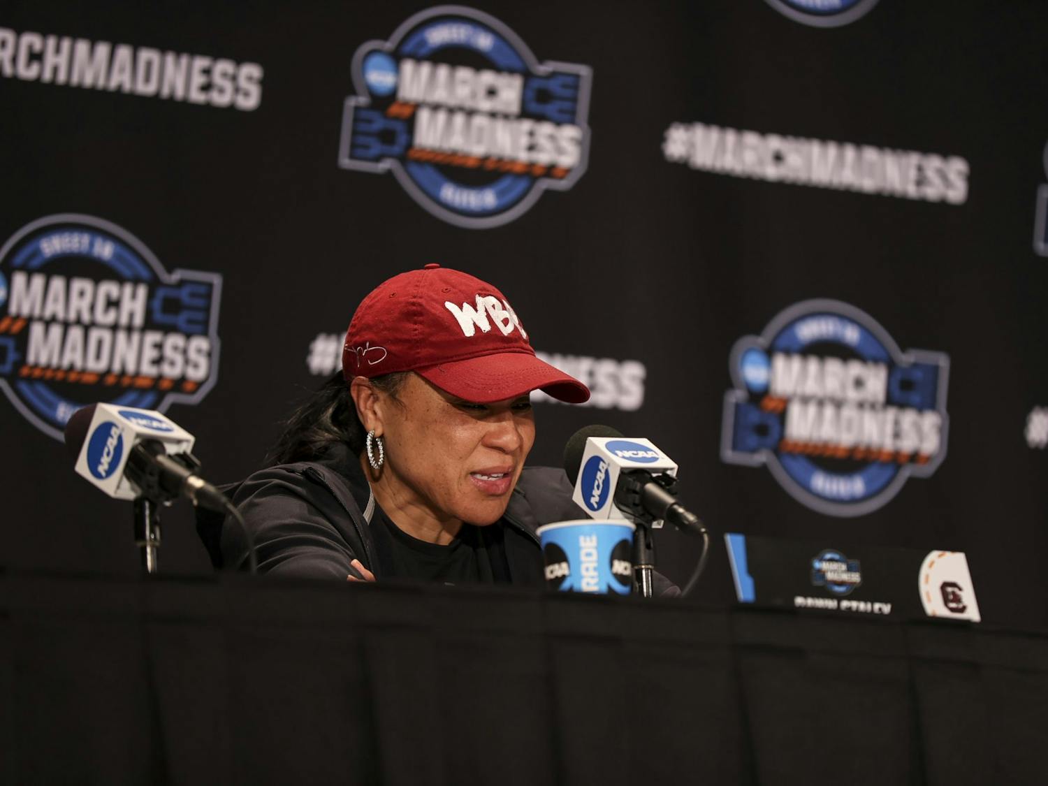 South Carolina head women's basketball coach Dawn Staley spoke to the media Saturday afternoon previewing the Elite Eight matchup against Creighton on Sunday.