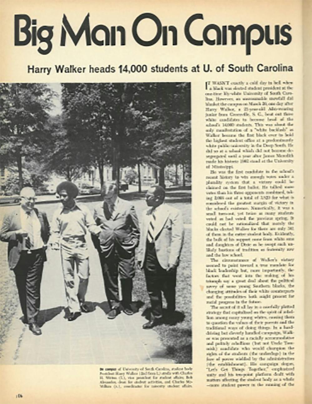 An article in EBONY magazine featured Walker during his time at USC. EBONY magazine focuses on news, culture and entertainment specifically focused towards Black Americans.