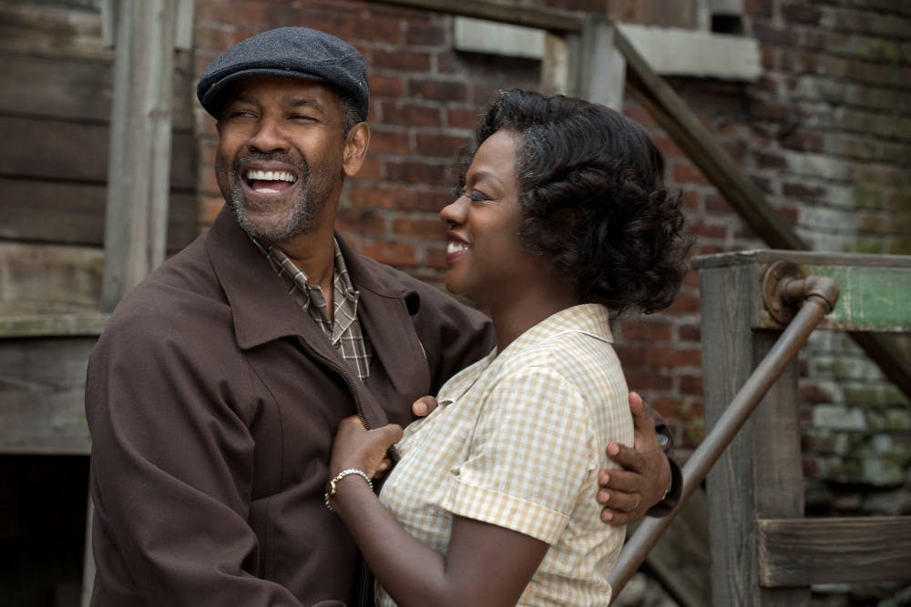 Denzel Washington as Troy Maxson and Viola Davis as Rose Maxson in a scene from the movie "Fences" from Paramount Pictures. (David Lee/Paramount Pictures/TNS