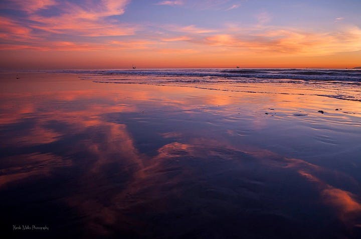 Sunset at Bolsa Chica State Beach, California