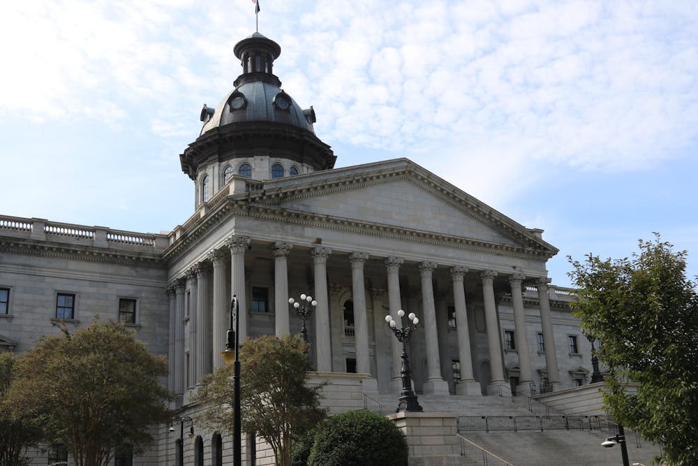 <p>The South Carolina State House is located on Gervais Street in Columbia, South Carolina, on Sept. 15, 2025.</p>