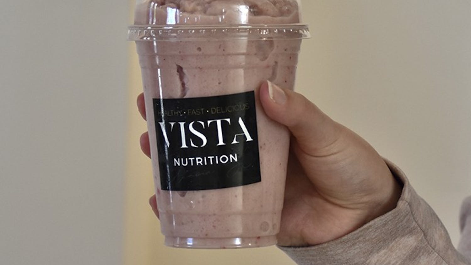 A strawberry milkshake is one of the many items offered by Vista Nutrition on Gervais Street.
