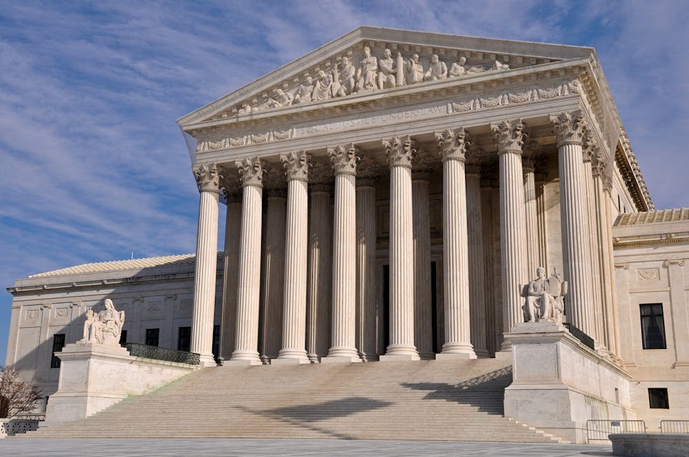 <p>The sun shines on the Supreme Court.</p>