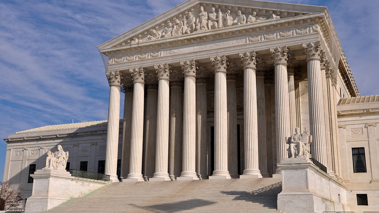 The sun shines on the Supreme Court.