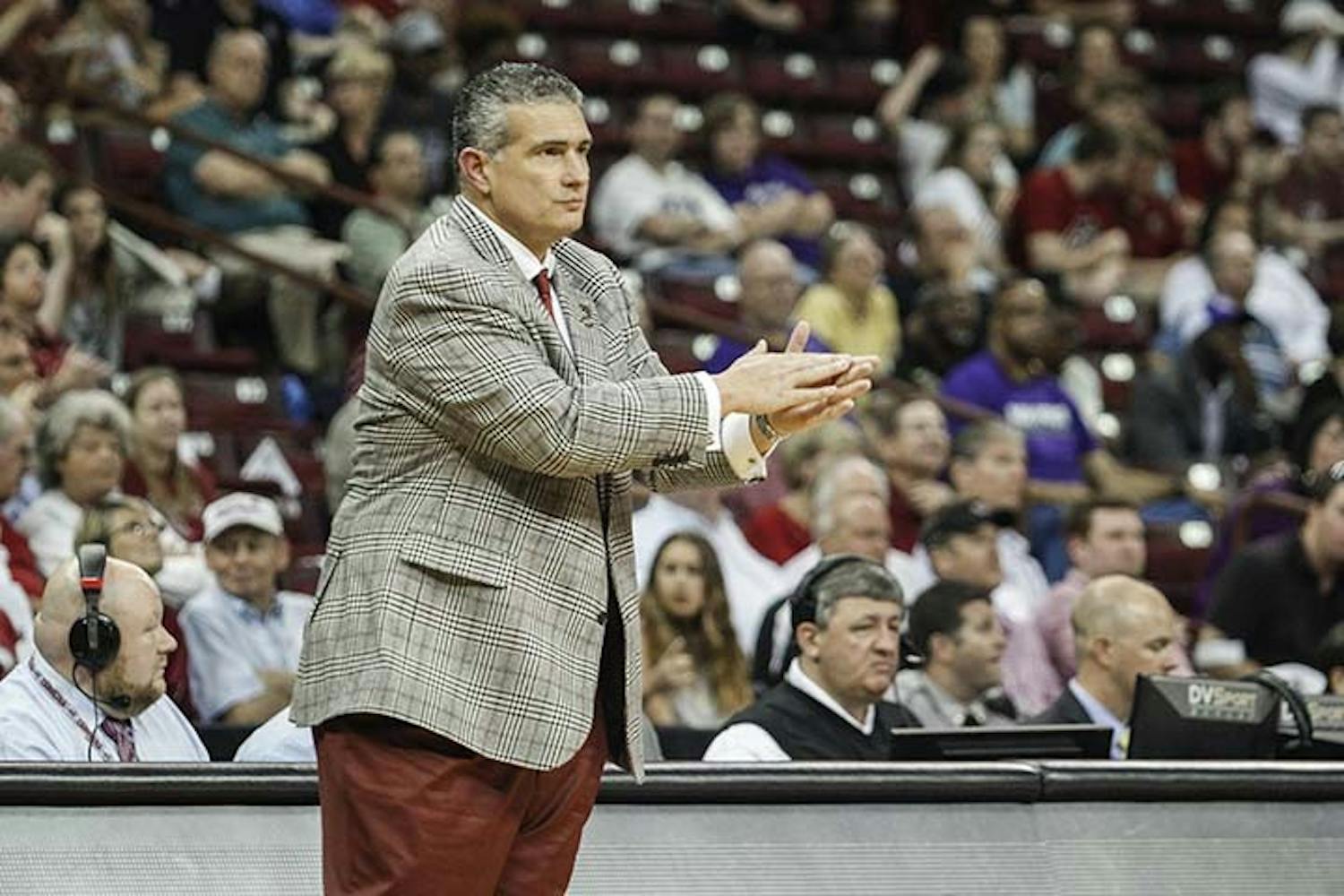 Head coach Frank Martin spoke to the media Monday to address his contract and roster moving ahead&nbsp;into the future.