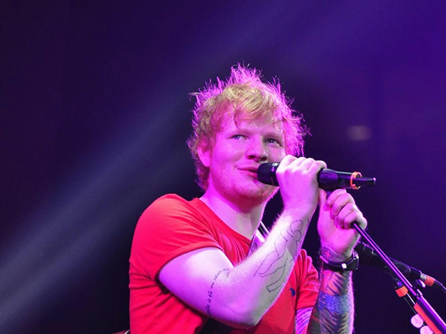 	Ed Sheeran opened the Saturday night show at the Colonial Life Arena.