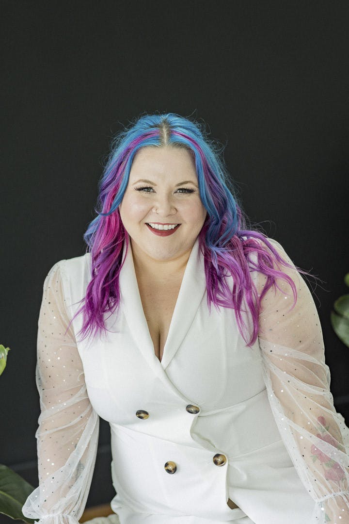 Jessica Hunt, the owner of Jessica Hunt Photography, poses for a portrait in her studio. Hunt pushes for inclusivity and empowerment in her work and wants to break the stigmas behind boudoir photography.