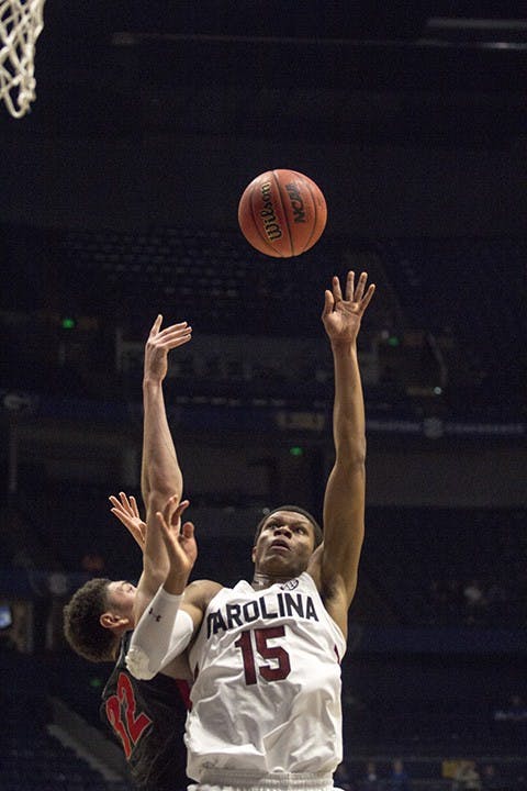 Men's basketball faced Georgia Bulldogs in the first round of the SEC Tournament. The final score was Georgia 65, Gamecocks 64. 