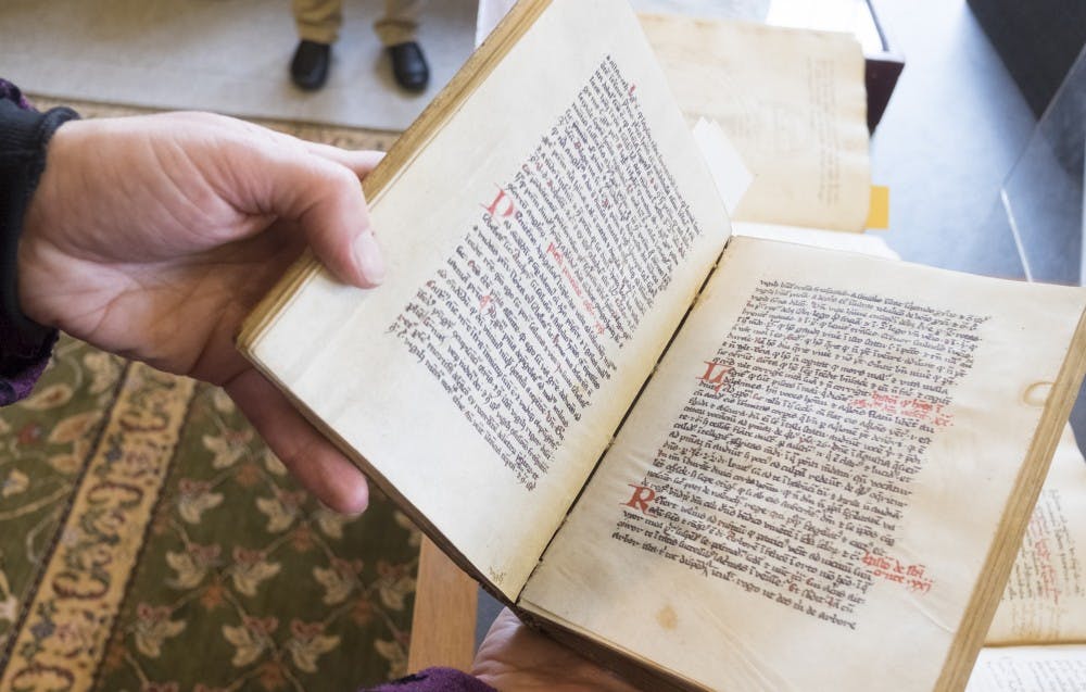 This 13th-century book of philosophy at Lehigh includes illustrations of the tree of life. (Ed Hille/Philadelphia Inquirer/TNS)