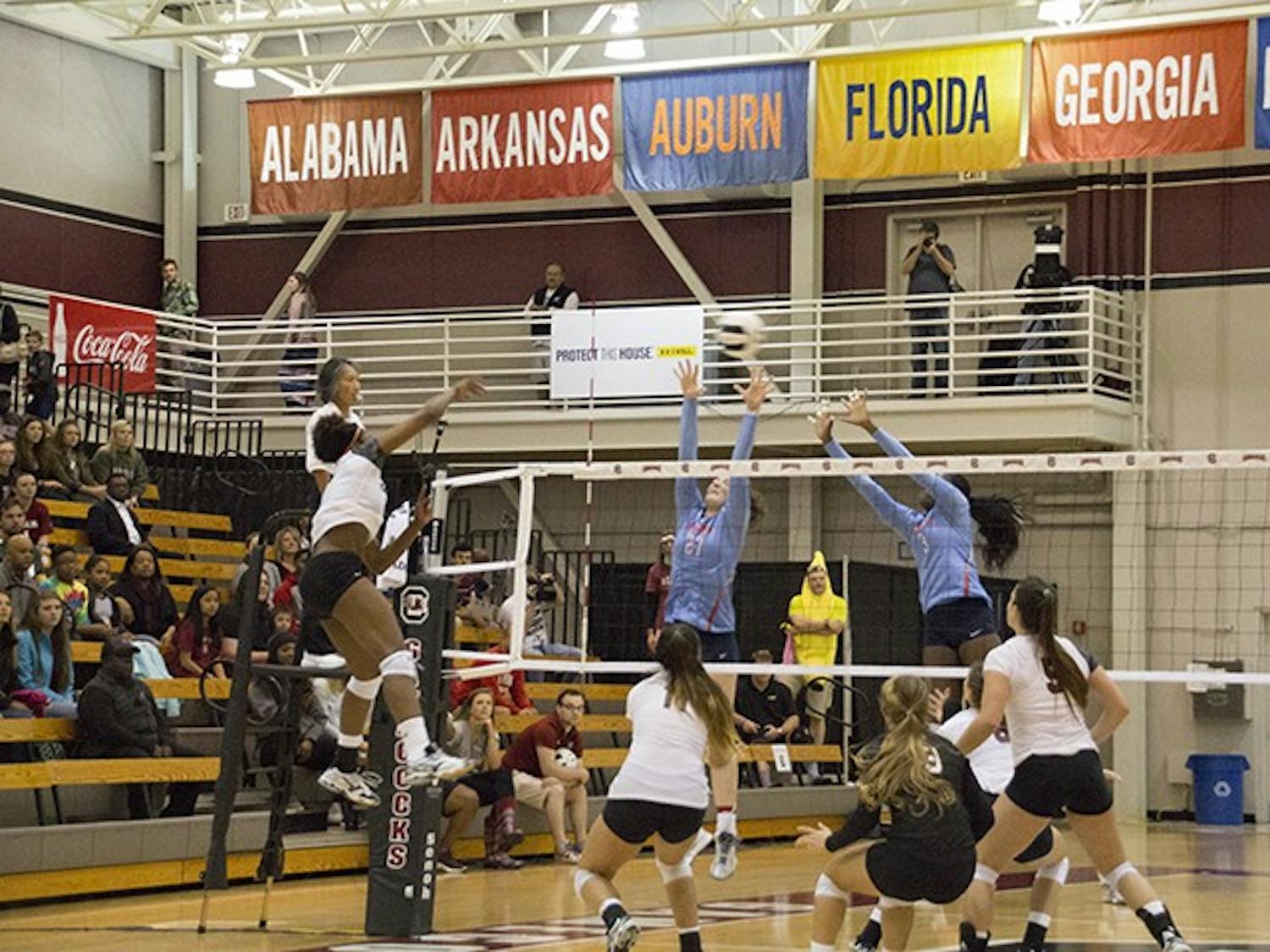 Junior outside hitter Dessaa Legros had a total of five kills in the defeat of Ole Miss on Sunday.