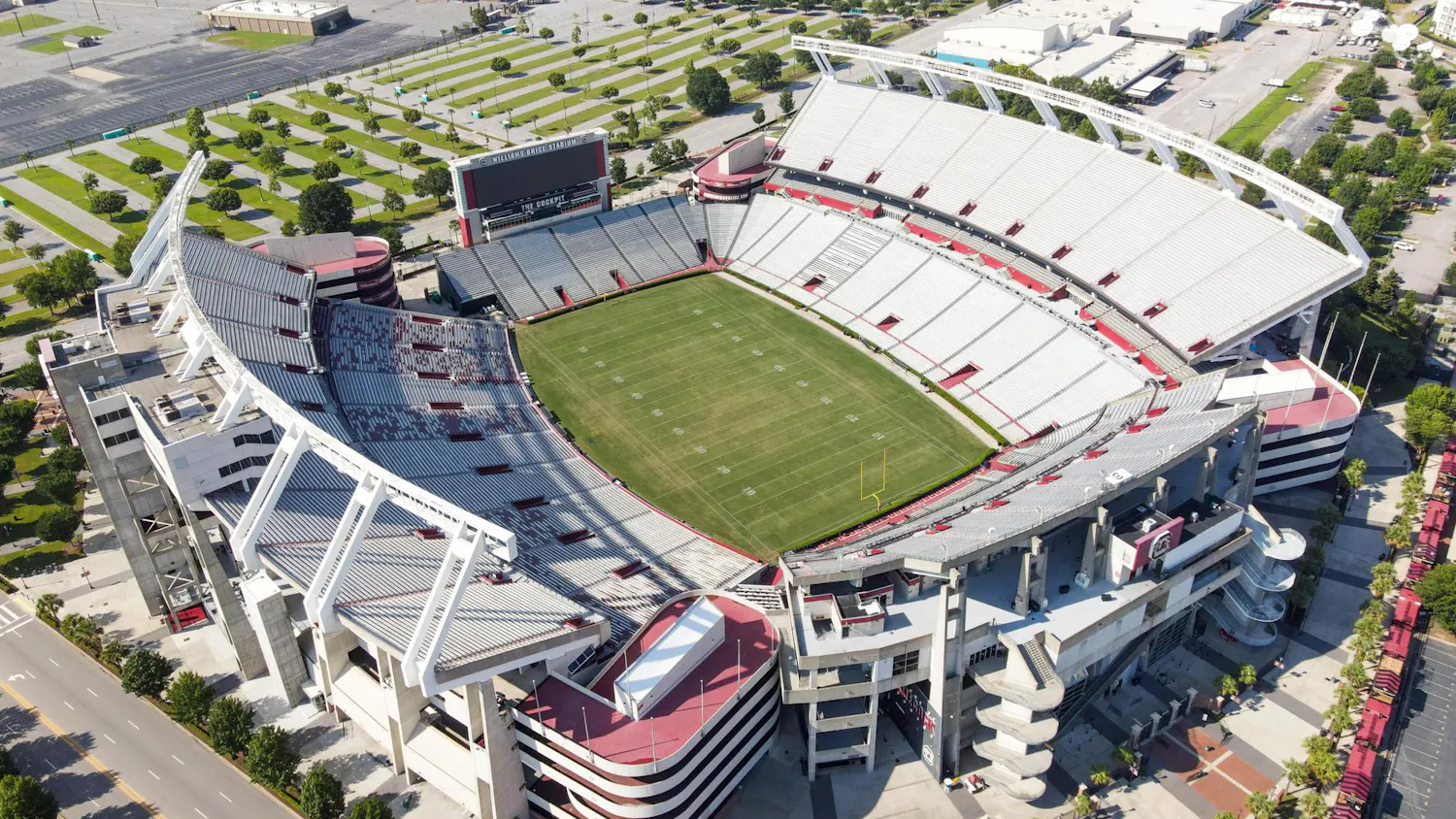 The Williams-Brice Stadium development property behind Gamecock Park. The photograph was taken on Aug. 18, 2024.