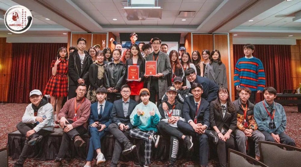<p>鶹С򽴫ý’s Chinese Students and Scholars Association (CSSA) posses for a group photo in 2020. The student organization promotes Chinese culture, as well as supports Chinese international students as they transition to life at 鶹С򽴫ý.</p>