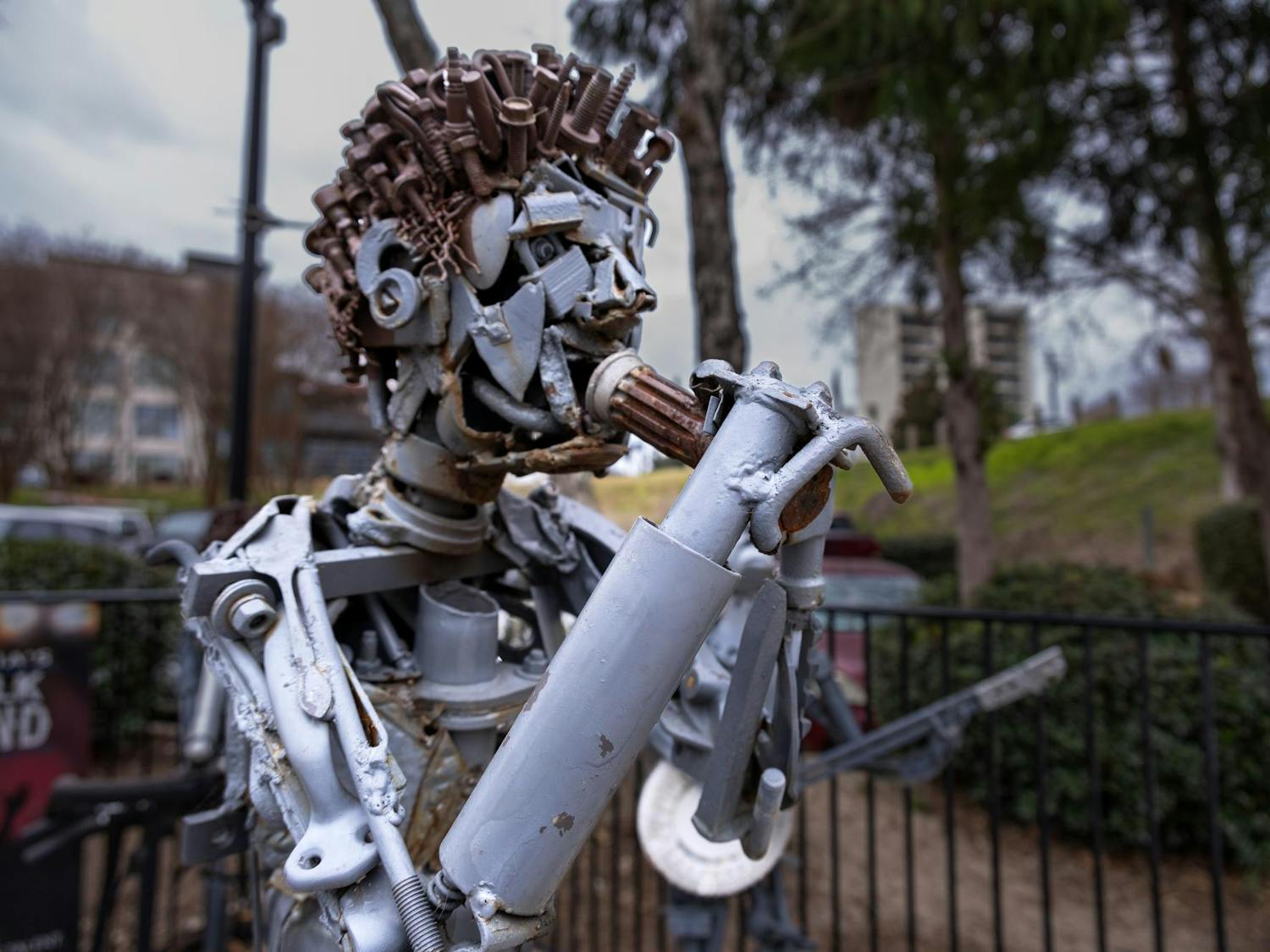 The West Columbia Riverwalk amphitheater is home to a set of Humphries' work, which consists of a singer, a pianist, a guitarist and a saxophone player. Humphries constructed the saxophone player first and used sculpting as an outlet to handle the difficult personal struggles he was facing while constructing it.
