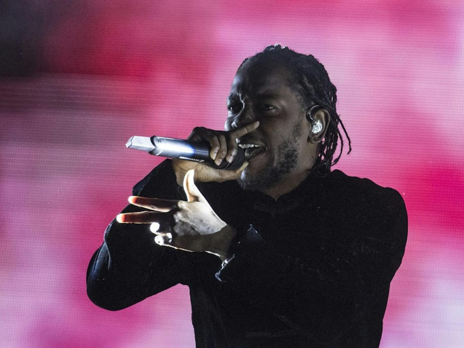 Kendrick Lamar, on stage at the Coachella Valley Music and Arts Festival in Indio, Calif., on April 23, 2017. Lamar won the 2018 Pulitzer Prize for music for his album "Damn." (Brian van der Brug/Los Angeles Times/TNS)