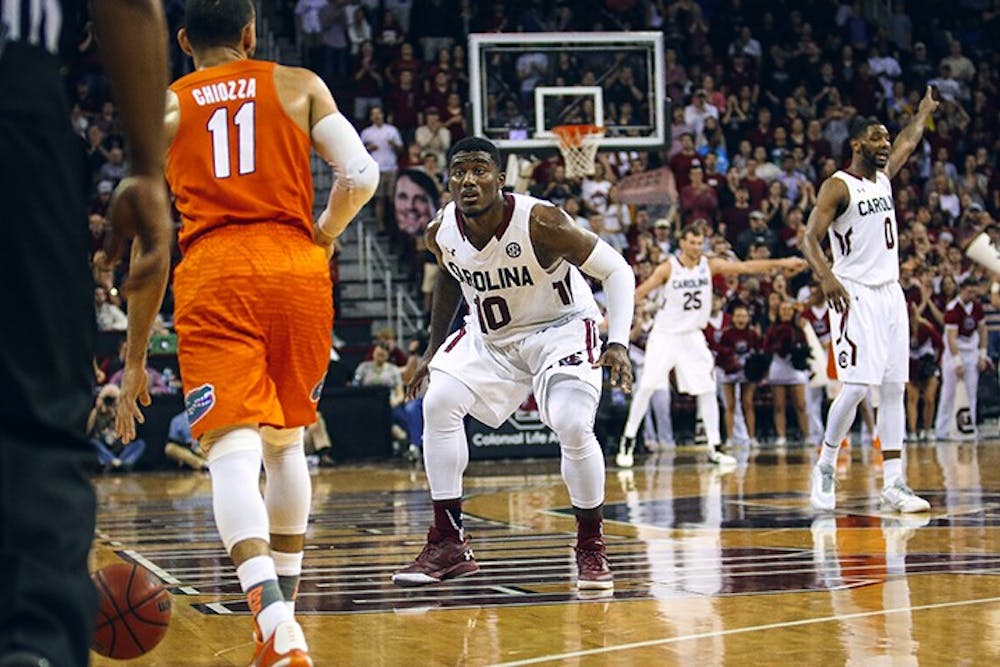 <p>With the NCAA Tournament approaching, Frank Martin is leaning on his veteran players.</p>