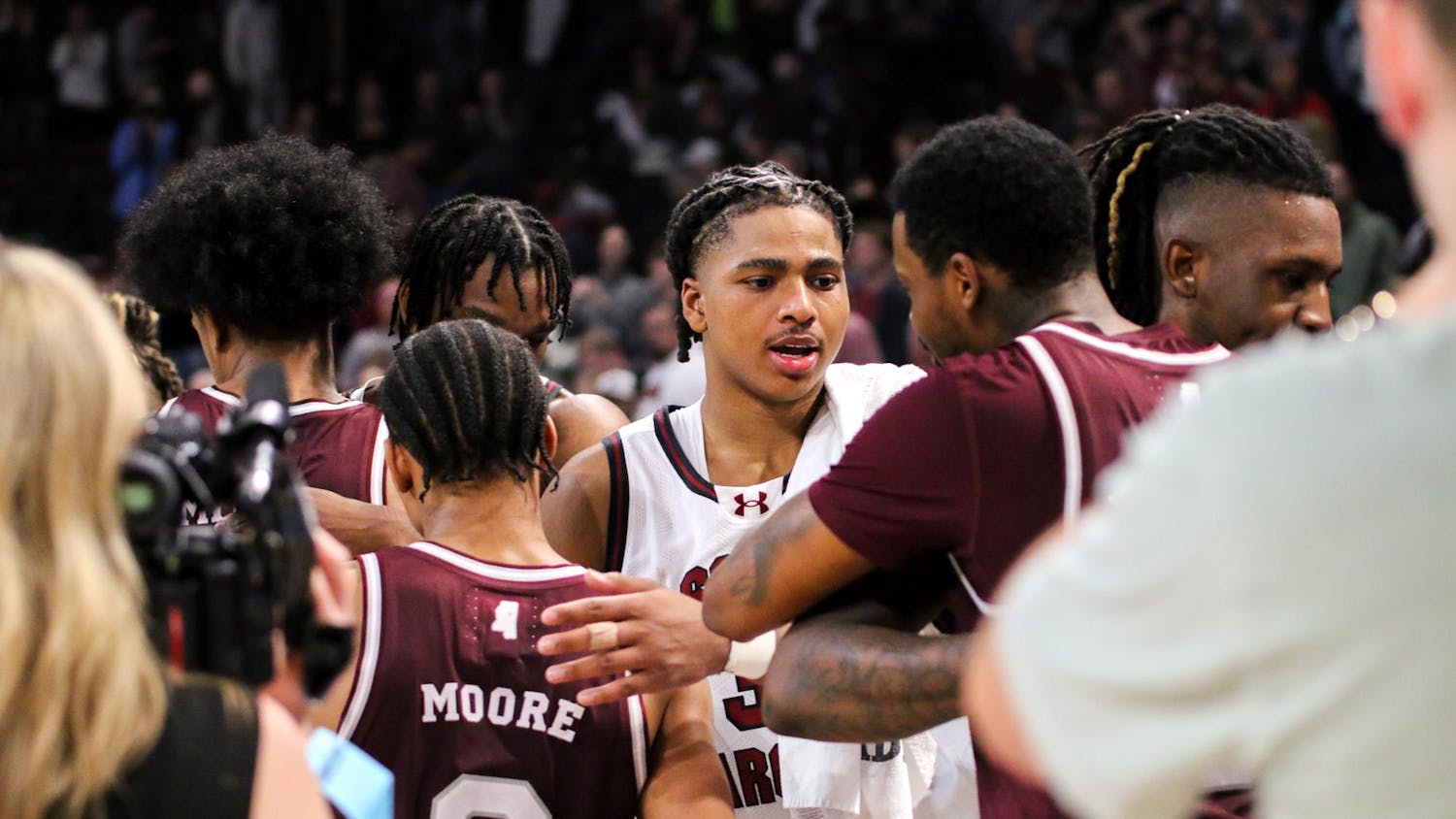 The South Carolina men's basketball team defeated Mississippi State on Jan. 6, 2024, at Colonial Life Arena. The Gamecocks faced the Bulldogs in the opening game of SEC play for the season and are now 13-1 for the sixth time in school history.