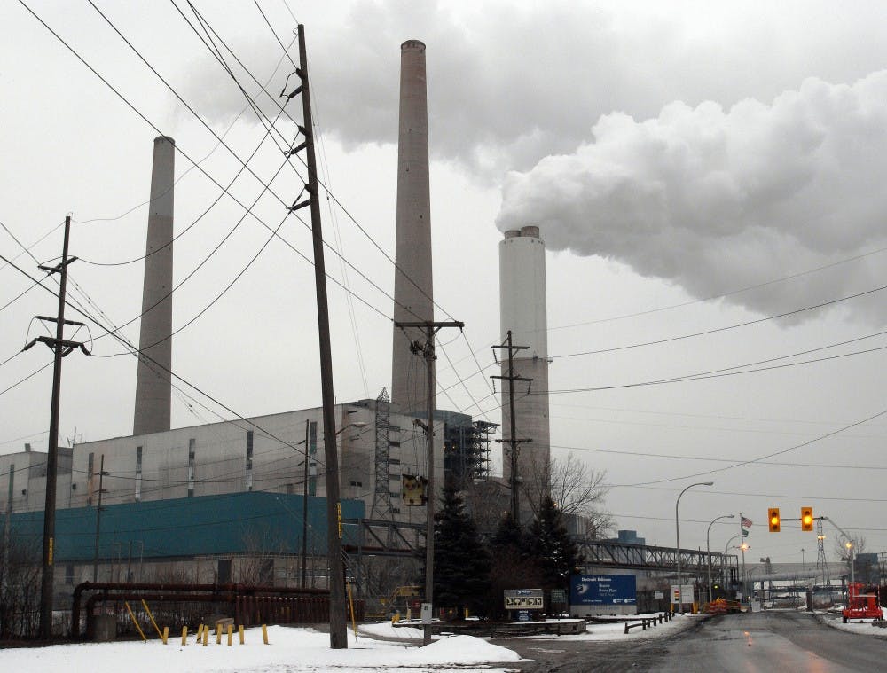 The Monroe Power Plant in Monroe, Michigan, consists of four generating units built in the early 1970s. The plant is a large source of emissions of carbon dioxide, a heat-trapping gas that accumulates in the atmosphere. According to federal data, it produced 19.4 million tons of carbon dioxide in 2008, the ninth largest amount among U.S. power plants. (Renee Schoof/TNS)