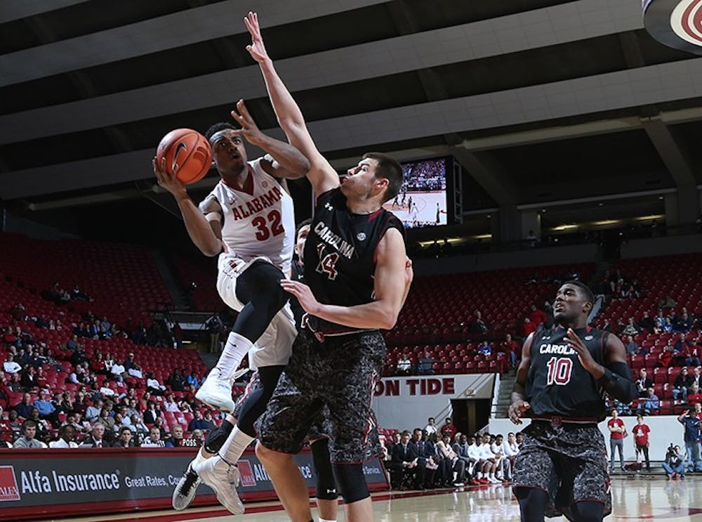 02-21-2015 MBB vs South CarolinaAlabama's Retin Obasohan (32)Photo by Kent Gidley