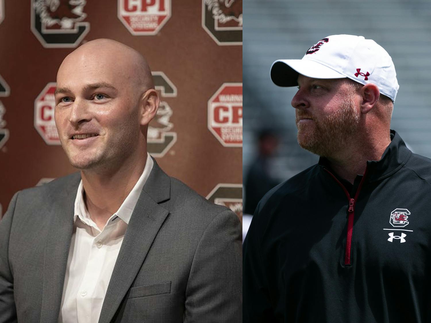Connor Shaw (left), director of football operations, and Erik Kimrey (right), tight ends coach, announced on Feb. 2, 2022 that they are leaving the USC football program. Both Shaw and Kimrey are formers Gamecock football players and are leaving on "fantastic" terms.