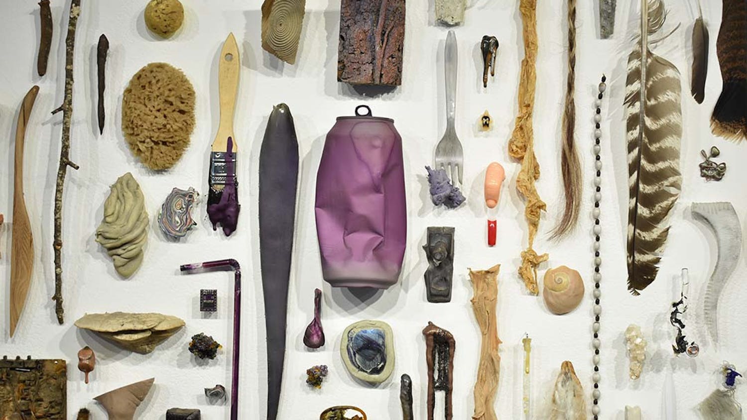 "Some Things" by Christopher Mahonski symbolizes the exhibit’s theme of the connection between ecological and socio-cultural advancements. This piece is constructed from materials ranging from trash to treasures.