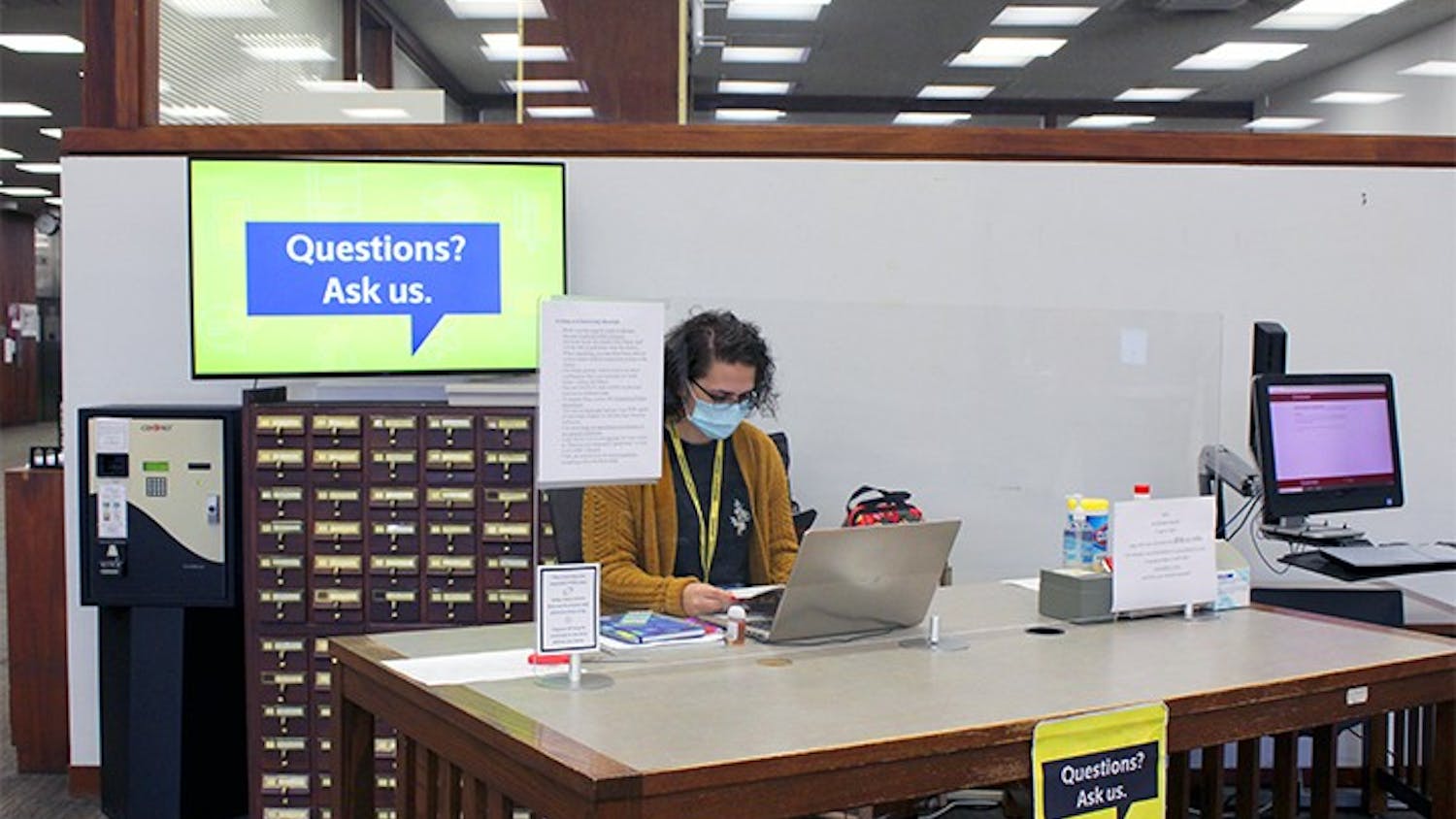 Fourth-year chemical engineering major Mary Wilson works as a library ambassador in the Thomas Cooper Library. A large portion of college students are not eligible to receive the next round of stimulus checks.&nbsp;