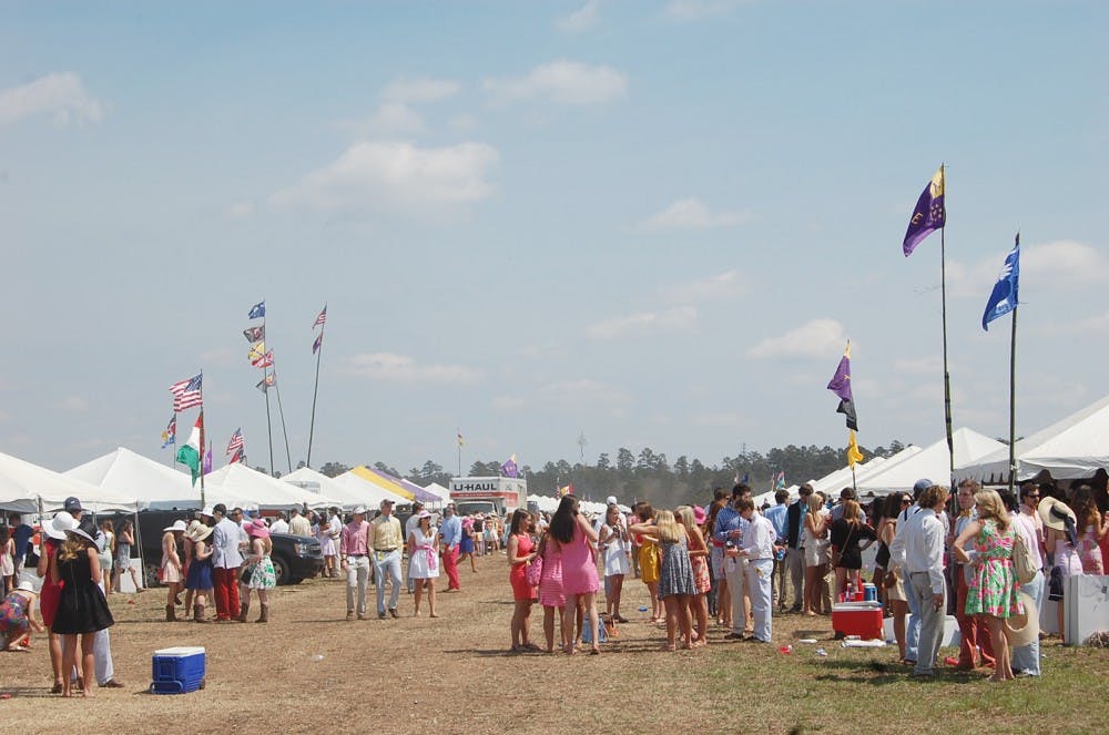 	Fraternity and sorority members comprised a large contingent of spectators in the College Park tailgating area.