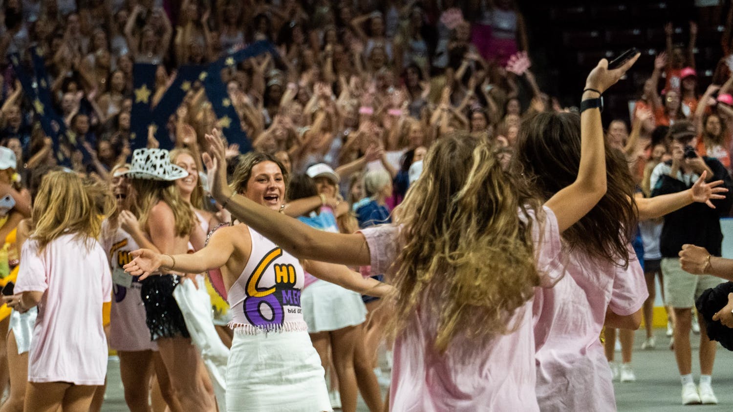 USC Sororities gathered Sunday afternoon, Aug. 21, 2022 at the Colonial Life Arena for Bid Day. Several chapters took part in the event welcoming new faces to the USC Greek community.